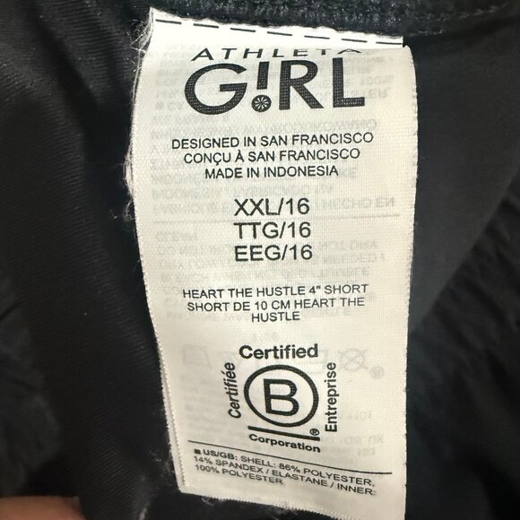 Athleta Girl Heart The Hustle 4" Short Size 16 - Picture 5 of 6